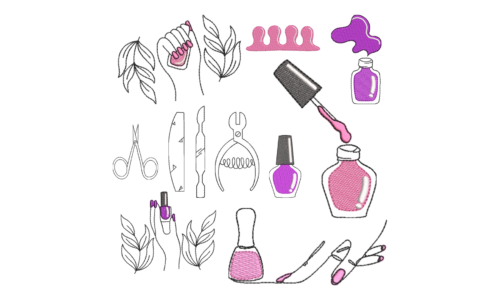 Matrizes de Bordado - Coleção Manicure