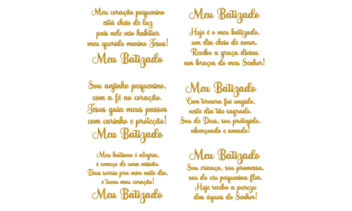 Matrizes de Bordado - Frases para Batizado com Fé e Amor