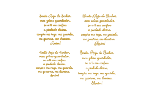 Matrizes de Bordado - Oração Santo Anjo do Senhor