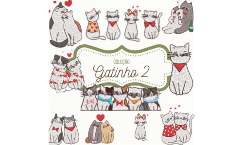 Matrizes de Bordado - Coleção Gatinho 2